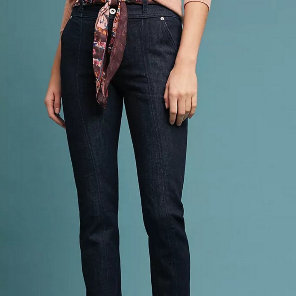 Anthropologie Pilcro High-Rise Slim Straight Cropped Jeans